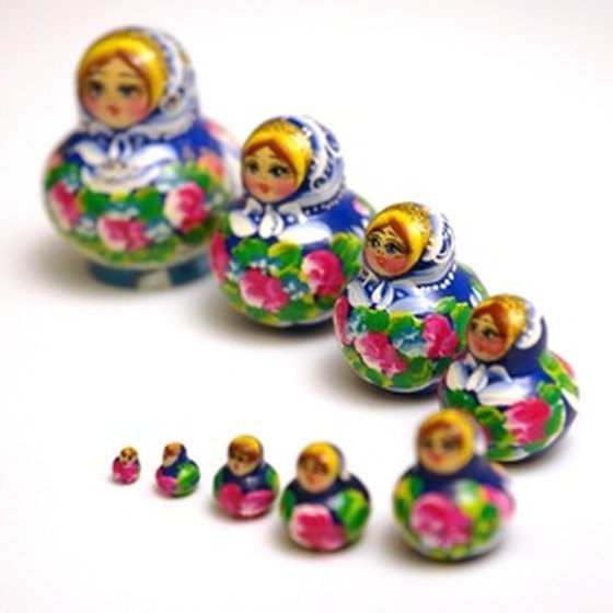 Russian stacking dolls, which range widely in quality, are popular souvenirs.