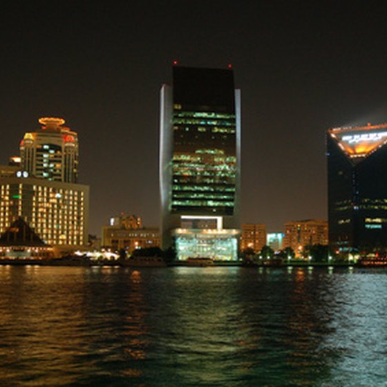 Dubai presents a captivating setting at night.