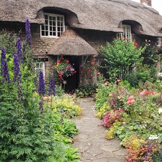 The cottage garden is a trademark of English villages.