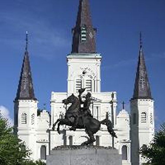 A statue of Andrew Jackson decorates Jackson Square.