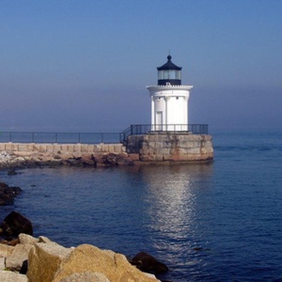 Many luxury hotels in Portland, Maine are a short drive from the harbor.