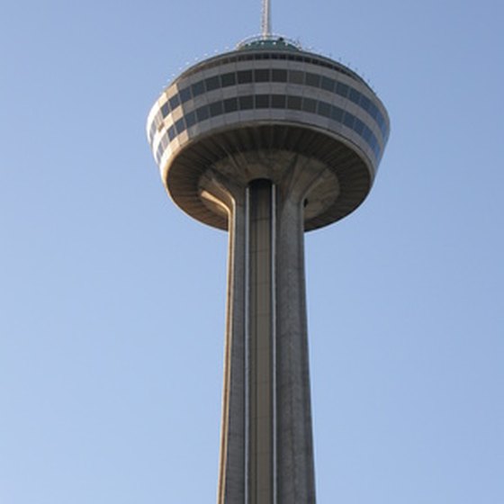 Niagara's Skylon towers over the falls.