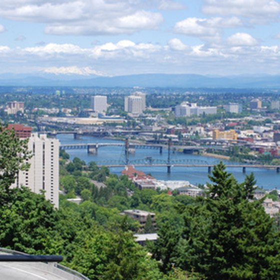 The Portland, Oregon skyline.