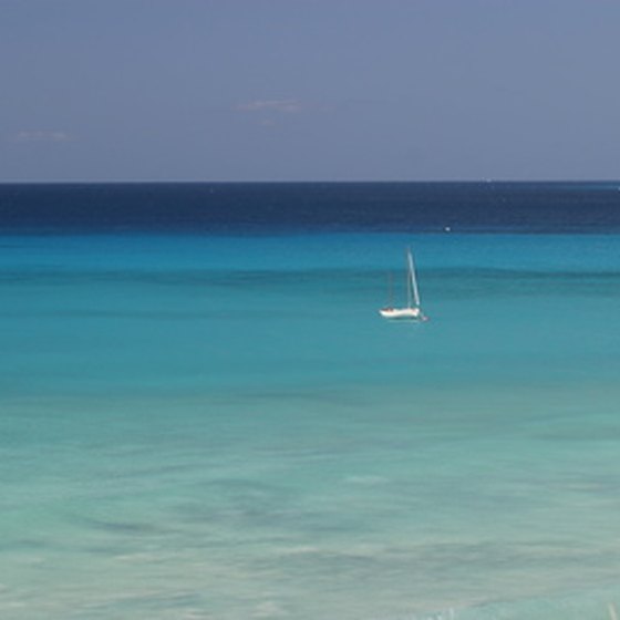 Your high end cruise ship will provide you with a small sailboat in the Caribbean.
