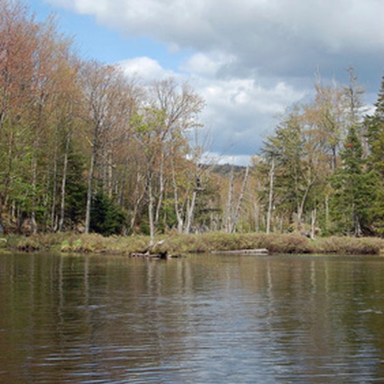 A remote lake near Old Forge in the Adirondack Mountains