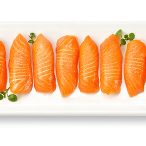 Sake or raw salmon is a popular dish at Jacksonville sushi restaurants.