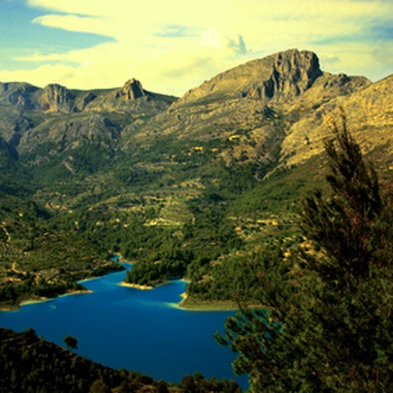 Mountain and lake scenery in Spain