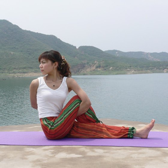 Yoga is a popular class offered at many health spa resorts.