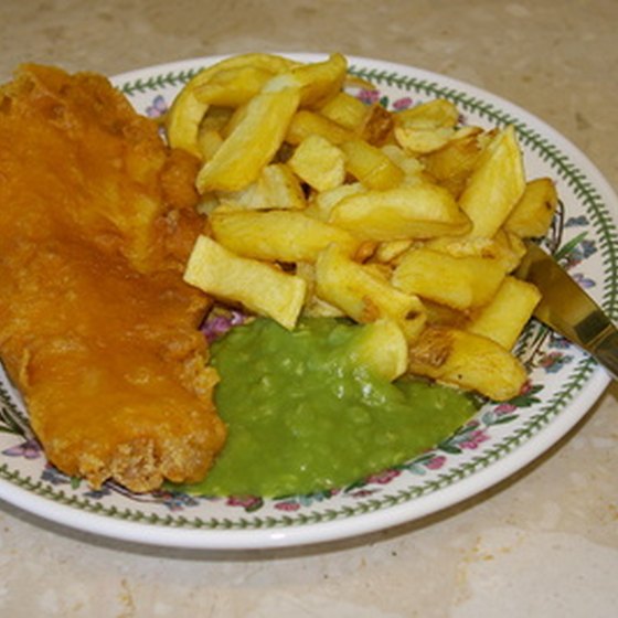 Traditional British fish and chips