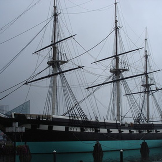 Ship docked in Baltimore's Inner Harbor