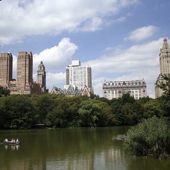 Enjoy boating in New York's Central Park.