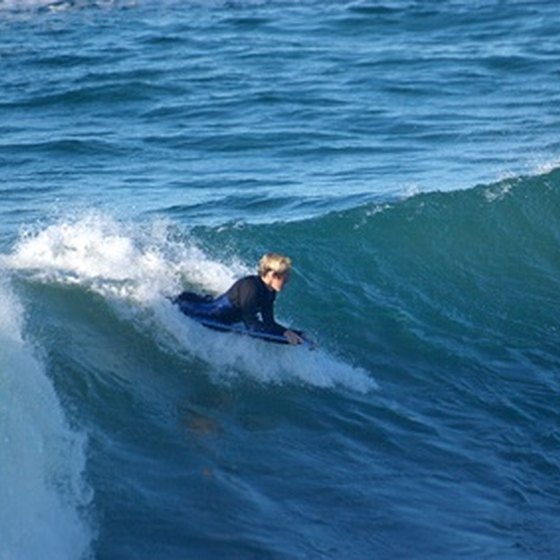 The waves in Virginia Beach are ideal for boogie boarding.