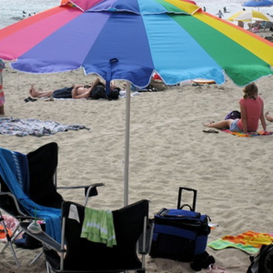 Beach umbrellas come in a wide range of types, colors and prices.