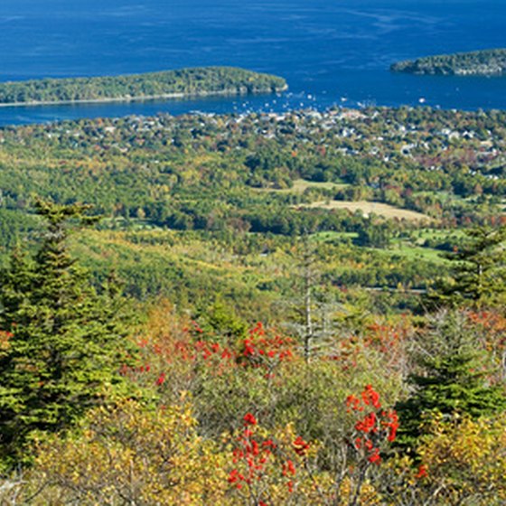 A view of Bar Harbor from Cadillac Mountain.