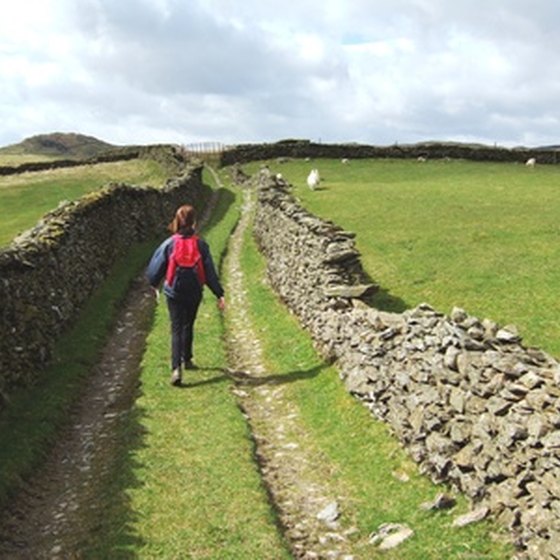 Many ancient country lanes in Europe are now hiking paths.