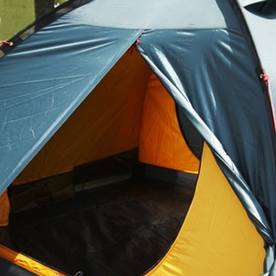 A dark-colored dome tent works best for winter camping.
