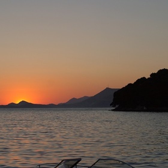 A Croatian sunset is among the experiences of an Adriatic cruise.