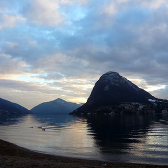 Lugano, Switzerland, is known for its majestic natural scenery.
