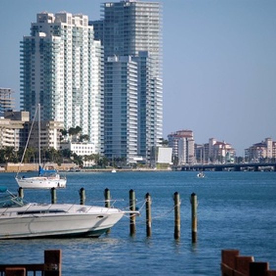 A partial view of the Miami Beach skyline.