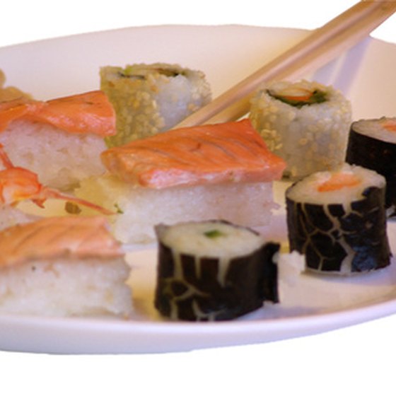 Sushi and sashimi are delicious Japanese cuisine treats.