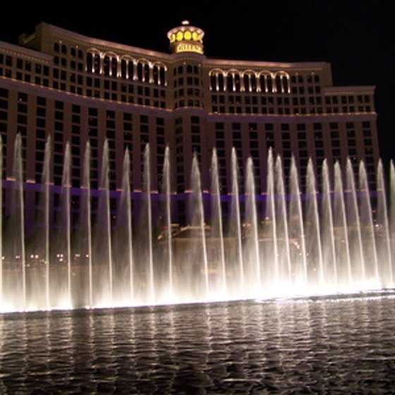 The fountains at the Bellagio are a popular tourist attraction in Las Vegas.