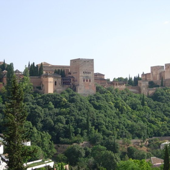 The Alhambra, an imposing fortress and palace complex in Granada, Spain.