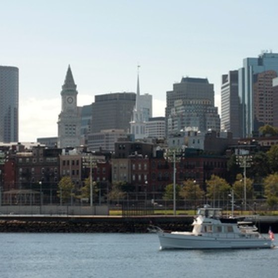 The skyline of downtown Boston.