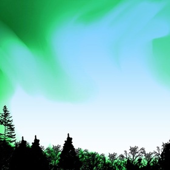 Lights of the aurora borealis.