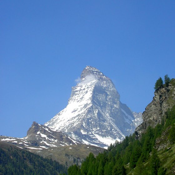 Skiing in Zermatt offers stunning views of the Matterhorn.