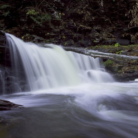 Visitors to Watkins Glen, New York can enjoy numerous waterfalls.