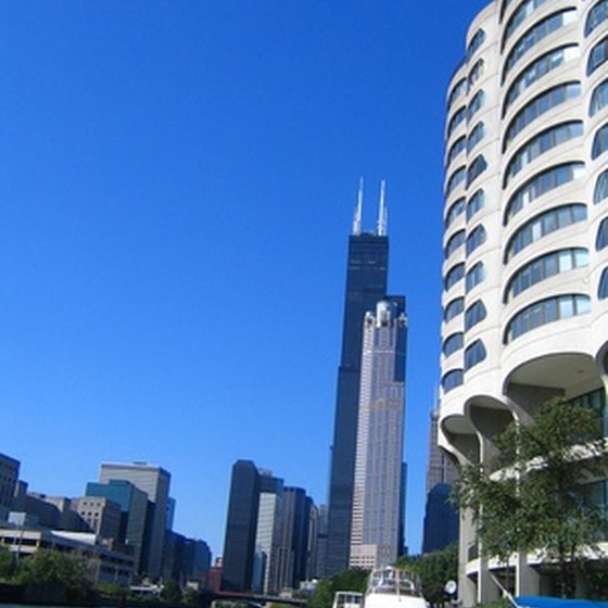 View from the South Branch of the Chicago River.