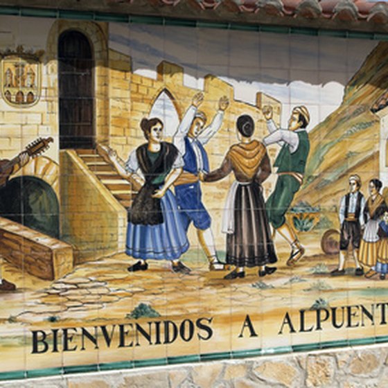 Many Spanish towns have colorful murals.