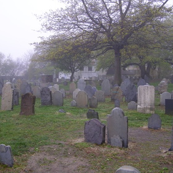 Salem's cemeteries make a popular stopping point on nighttime tours.
