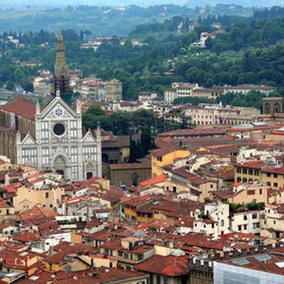 Tuscany’s capital city of Florence, 186 miles from Rome, is famous for its abundance of monuments and works of art.