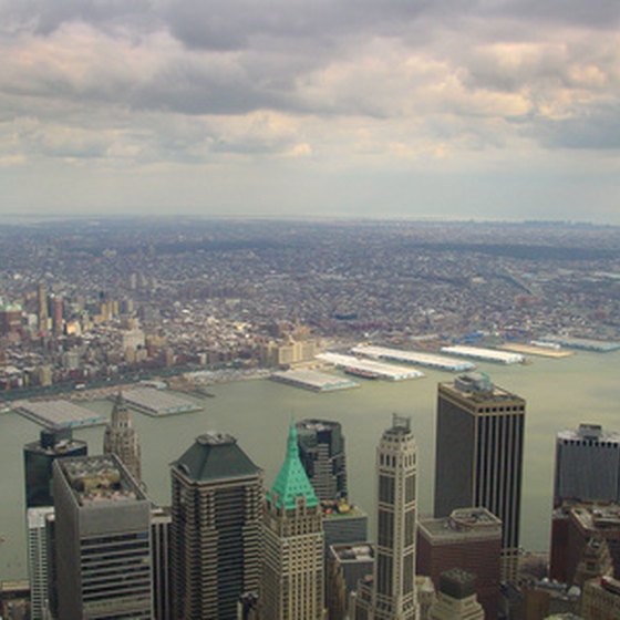 A view of Manhattan from above