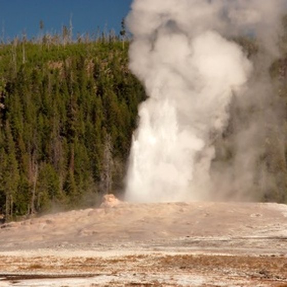 Old Faithful is one of many unforgettable sights you'll enjoy while RV camping in Wyoming.