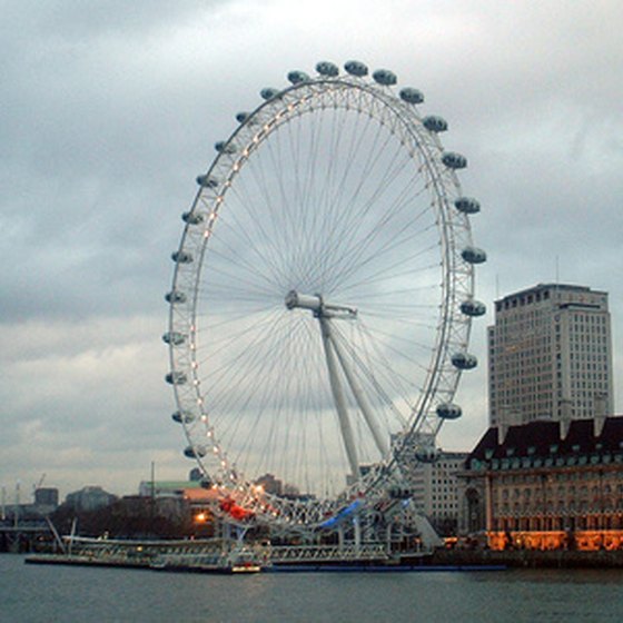 The London Eye is a popular tourist attraction.
