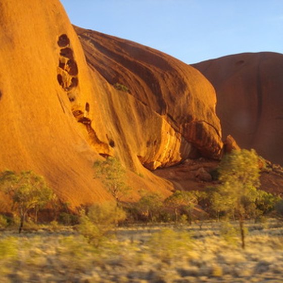 Visit Ayers Rock in the Australian Outback.