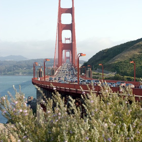 The Golden Gate Bridge stands just minutes south of Novato, California.