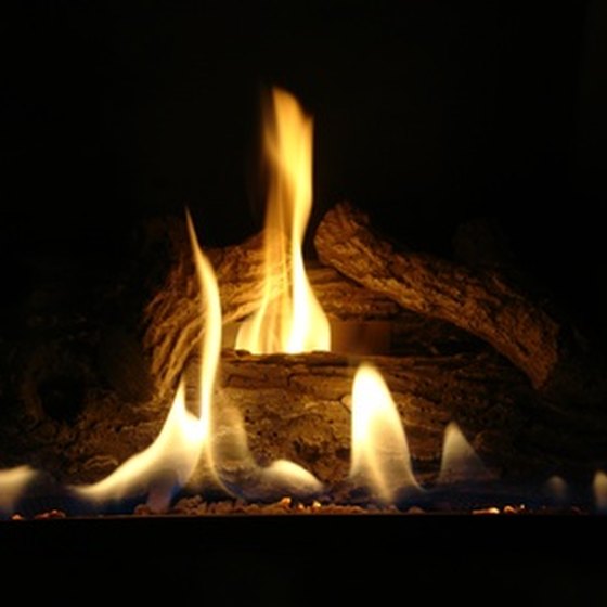 Hocking Hills State Park cabins feature fireplaces.
