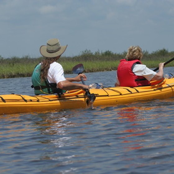 Kayaking is a popular ecotourist activity.
