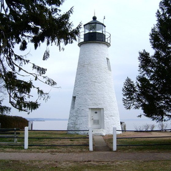 Campers can enjoy historic lighthouses that sit on the shores of Lake Michigan.