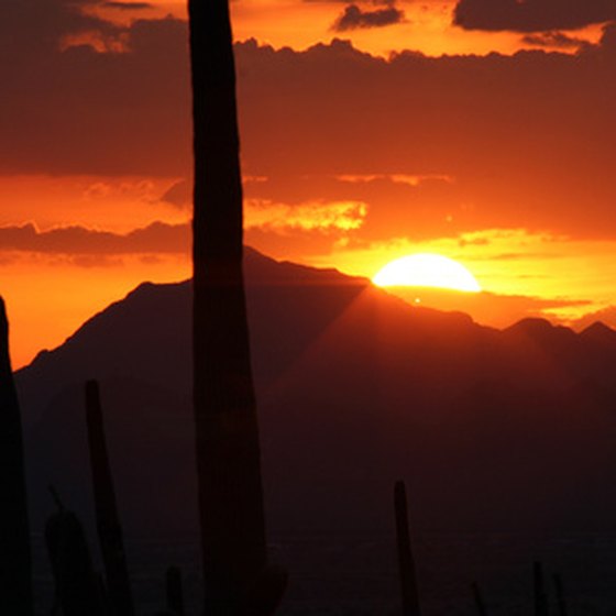 Tucson's Catalina Mountains provide sunset views from North Oracle Road.