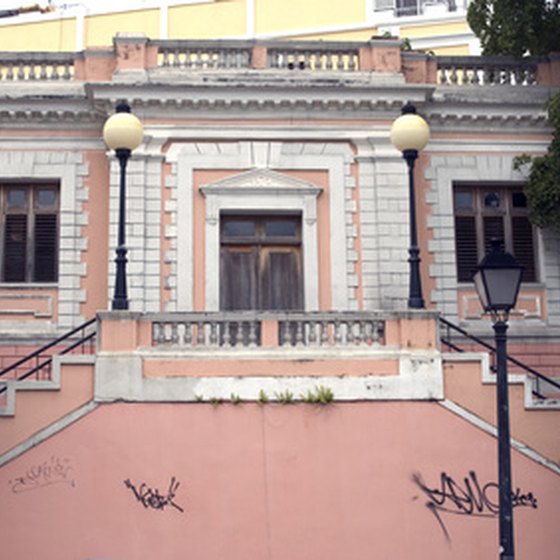 Old San Juan features colorful, colonial architecture.