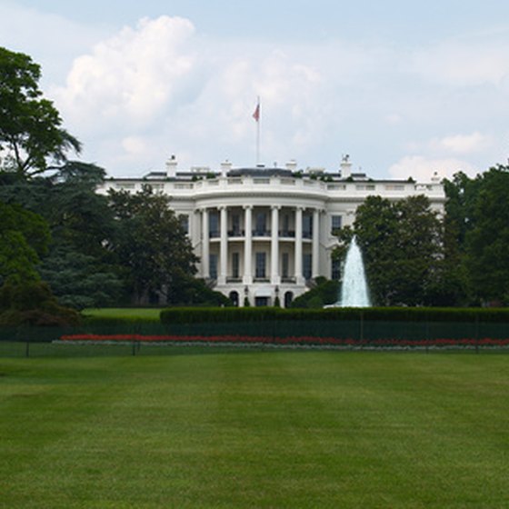 A view of the White House.