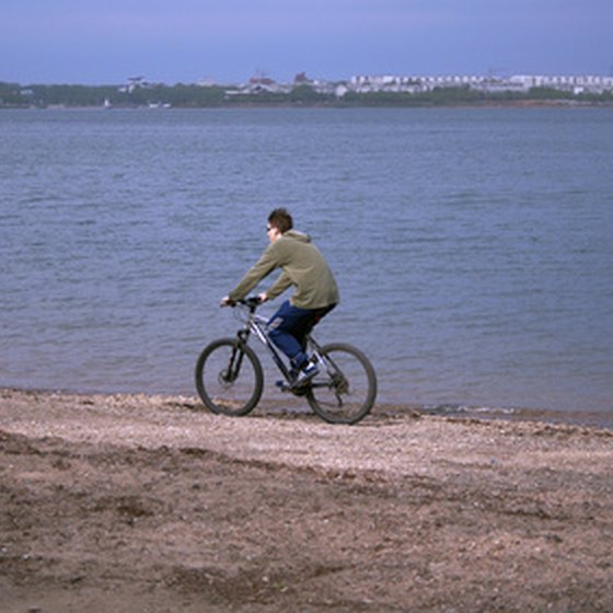 Biking is a popular way to travel along Jacksonville's beaches.