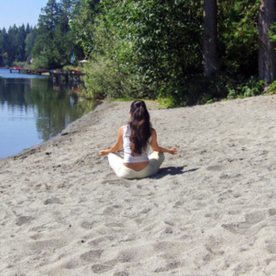 A beach can be a great place for meditating.
