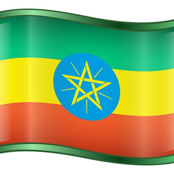 The Ethiopian flag