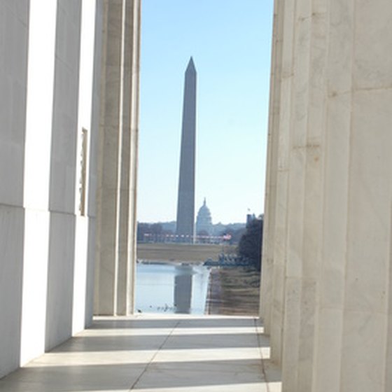 The Washington Monument from the Lincoln Memorial