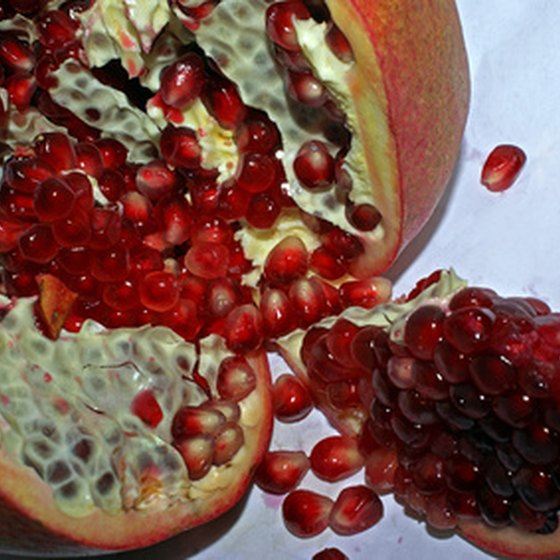 Pomegranates, one of the many fruits grown in the region, are a symbol of the city of Granada.